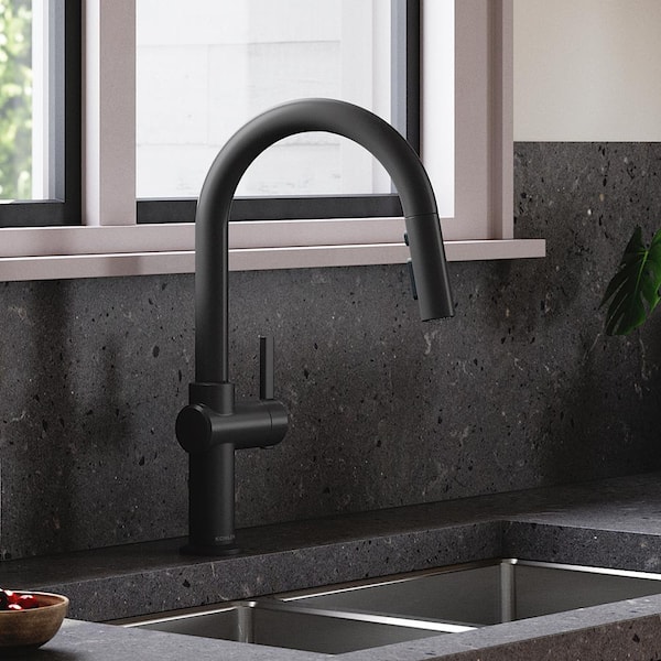 Clarus Touchless Single Handle Pull Down Sprayer Kitchen Faucet in Matte Black