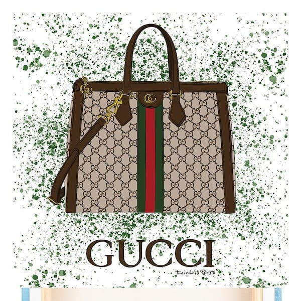 Glam Fashion Purse Bag by Fairchild Paris 1-Piece Unframed Abstract Poster Art Print 14 in. x 14 in.