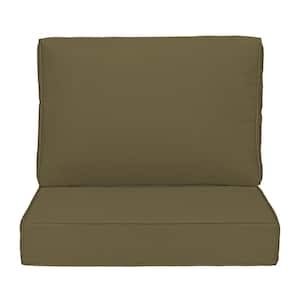 18.5 in. x 22.9 in Outdoor Chair Cushions 2-Piece Deep Seat and Backrest Cushion Set for Patio Furniture in Brown
