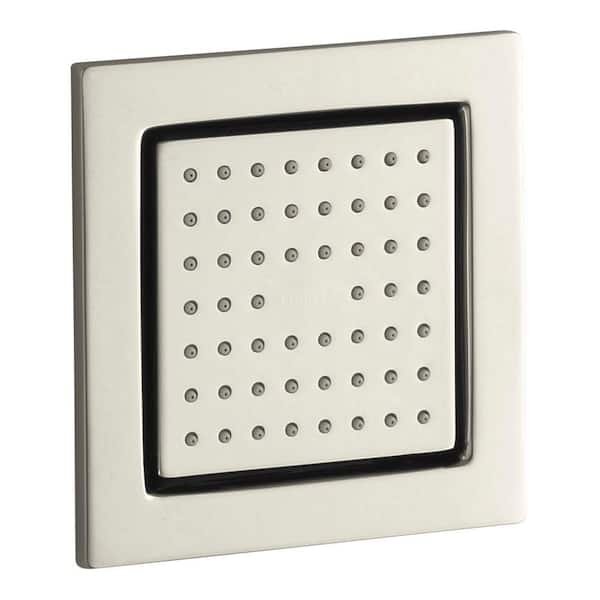 KOHLER WaterTile 4-7/8 in. Square 2.5 GPM 54-Nozzle Body Spray with Soothing Spray in Vibrant Polished Nickel