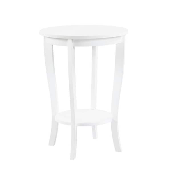 Convenience Concepts American Heritage Round White End Table
