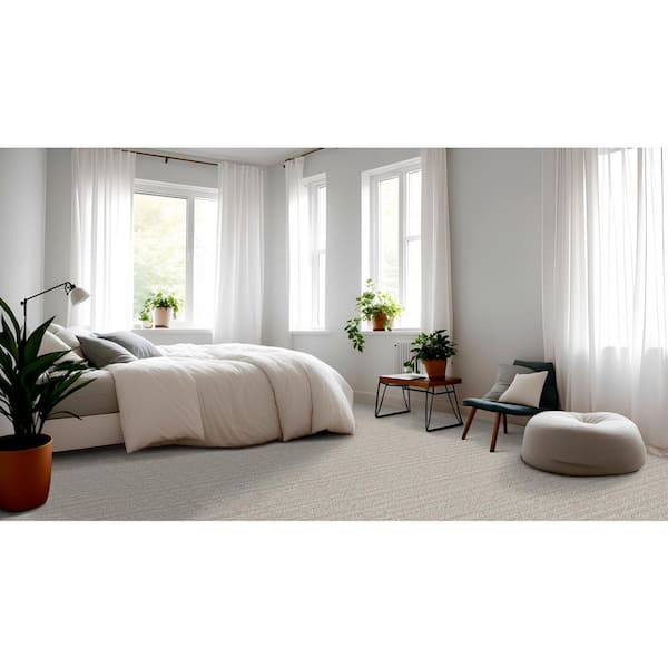 Zinnia Silver Lining Beige 42 oz. SD High Performance Polyester Pattern Carpet - Installation Required