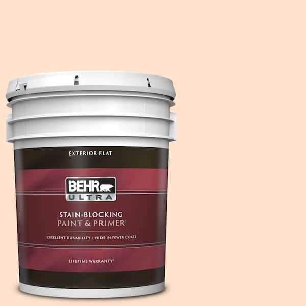 BEHR ULTRA 5 gal. #P200-1 Melted Marshmallow Flat Exterior Paint & Primer