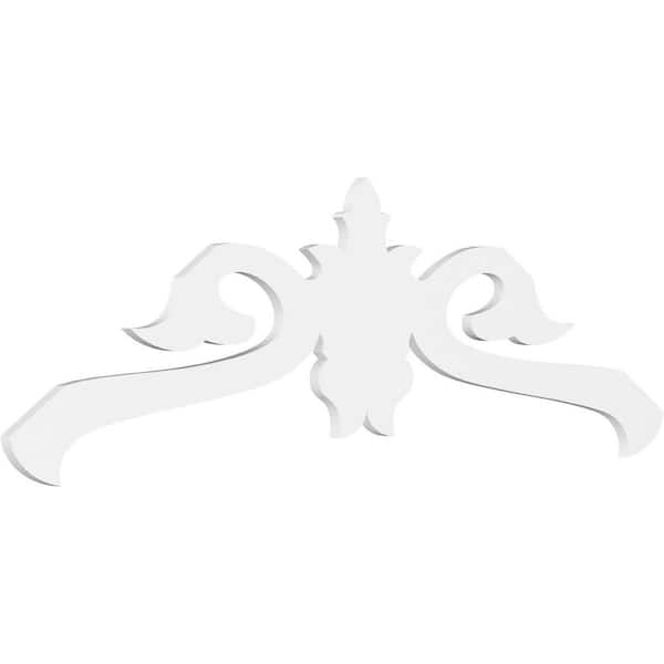 Ekena Millwork 1 in. x 72 in. x 24 in. (8/12) Pitch Florence Gable Pediment Architectural Grade PVC Moulding