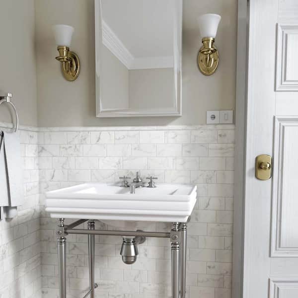 Merola Tile Classico Carrara Matte, Bathroom Bullnose Tile Trim