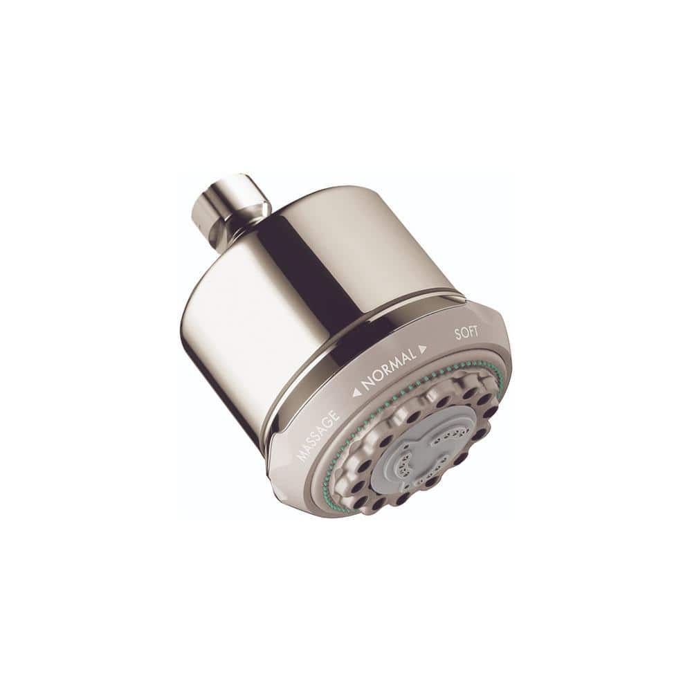 Clubmaster 3-Spray Patterns 2.5 GPM 4 in. Wall Fixed Shower Head in Polishe
