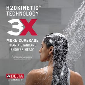 HydroRain Two-in-One 5-Spray 6 in. Dual Wall Mount Fixed and Handheld H2Okinetic Shower Head in Venetian Bronze