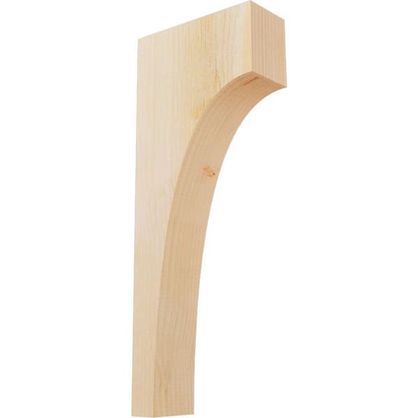 Ekena Millwork 4 in. x 10 in. x 26 in. Douglas Fir Huntington Rough Sawn Corbel