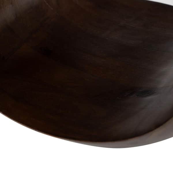 ZUO Okno 13.0 in.W Walnut 17.7 in.H Round Mango Wood End Table
