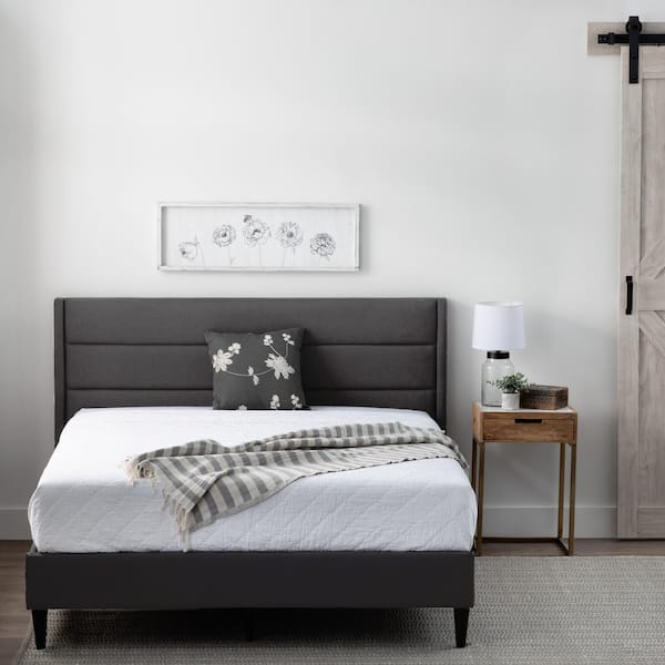 Blackstone upholstered square stitched platform deals bed