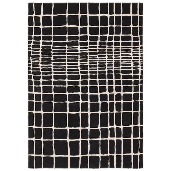 Jaipur Living Innate Black/Ivory 9 ft. x 12 ft. Striped Handmade Area Rug