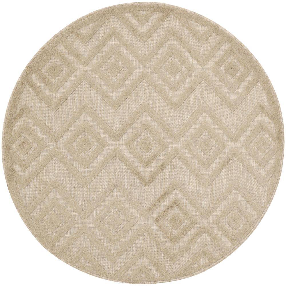 Versatile Cream 4 ft. x 4 ft. Diamond Contemporary Round Indoor Area Rug price history on PriceWatchPro