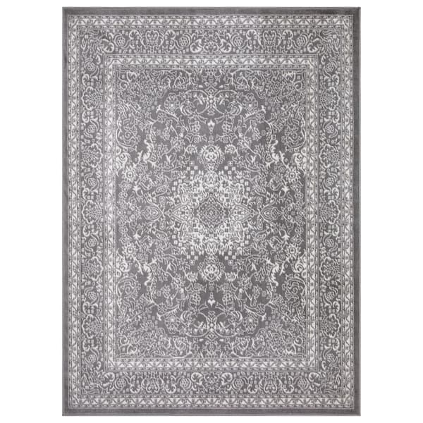 Ottomanson Rixos Collection Modern Design 5x7 Indoor Living Room Area Rug, 5 ft. 3 in. x 6 ft. 11 in., Gray