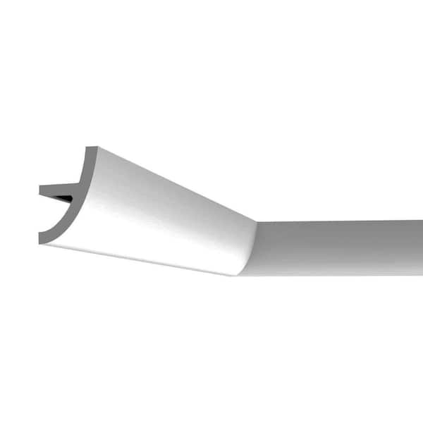 2 in. x 3-1/8 in. x 78-3/4 in. Primed White Plain Polyurethane Crown Moulding