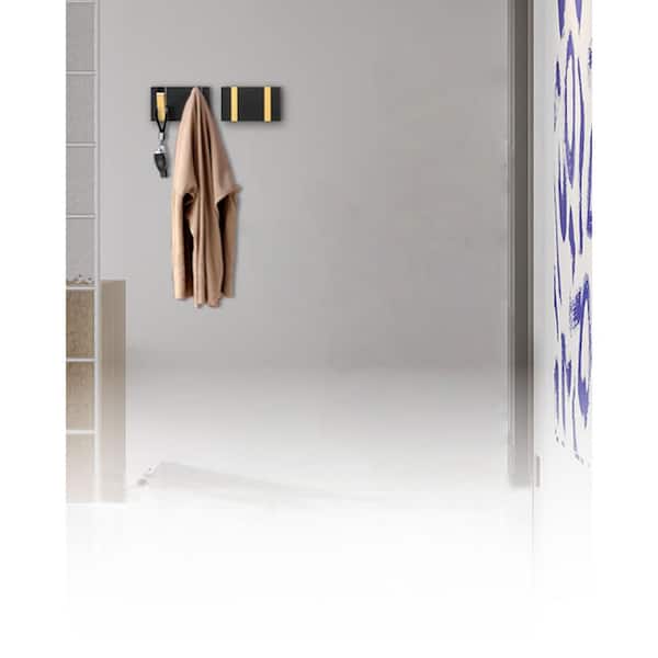 Numhew Modern Foldable Waterproof J-Hook Robe and Towel Hook in