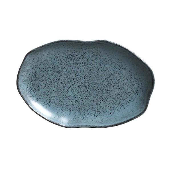 11.81 in. Night Sky Stoneware Shallow Oval Platter Medium (Set of 4)