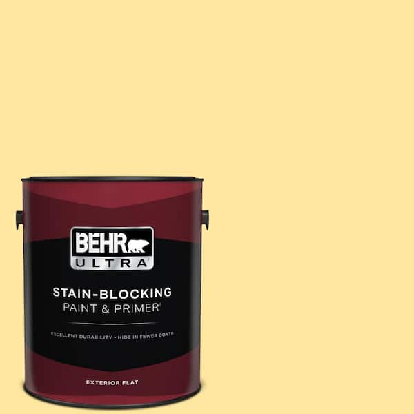 BEHR ULTRA 1 gal. #PMD-10 Equator Glow Flat Exterior Paint & Primer