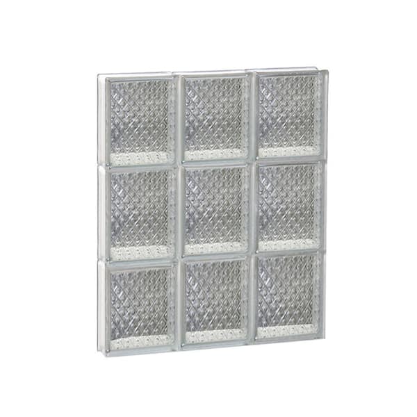 Clearly Secure 17.25 in. x 23.25 in. x 3.125 in. Frameless Diamond Pattern Non-Vented Glass Block Window