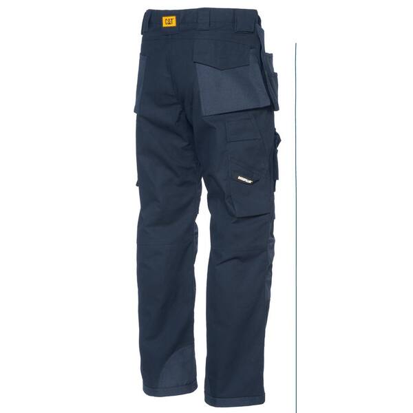 smart sewn in crease. HEAVY DUTY HARDWEARING NEW trousers mens navy blue work 
