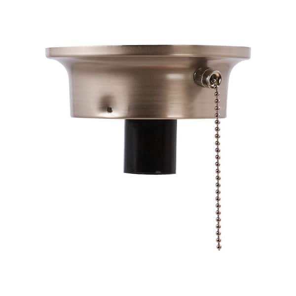 Commercial Electric 3-1/4 in. Brushed Nickel Glass Shade Holder Kit for Ceiling Light Fixtures