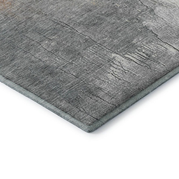 Mayfield Premium Machine Washable Abstract AMF1842 Coral 8 ft. x 10 ft. Area Rug