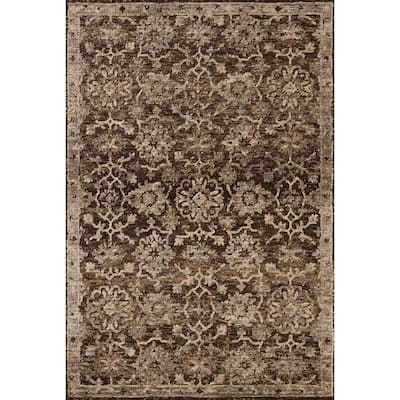 Percival Bark / Pebble 9 ft. 3 in. x 13 ft. Traditional Area Rug