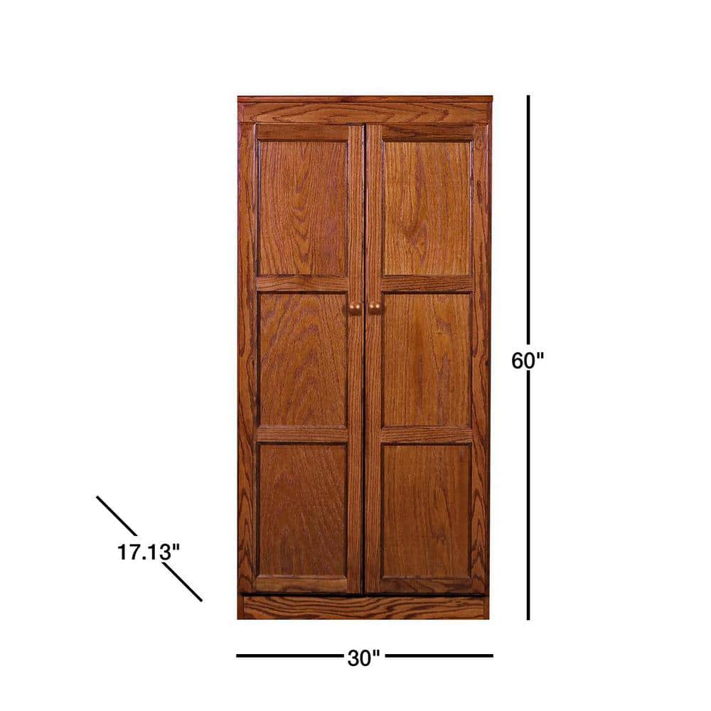 Espresso Oak 60" Office Storage Cabinet with Adjustable Shelves