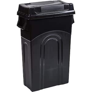 23 Gal. Black Belt Rotation Cover Waste Container Trash Can