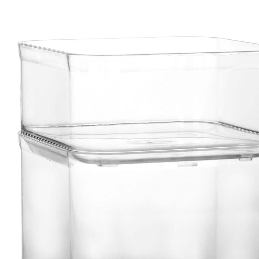 Clear Stackable Plastic Food Storage Container Set