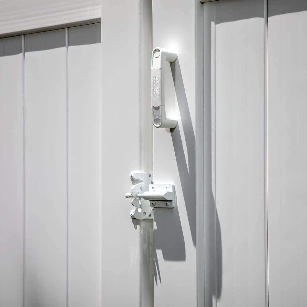 Heavy-Duty White Electronic Gravity Latch Gate
