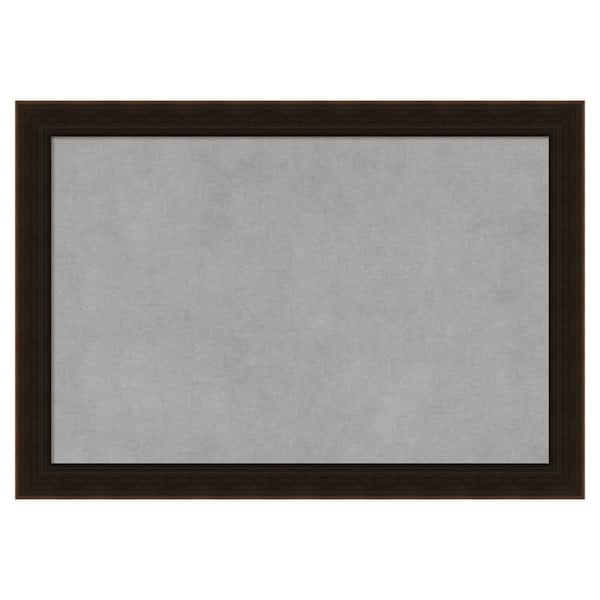 Amanti Art Espresso Brown 20 in. x 14 in. Framed Magnetic Board