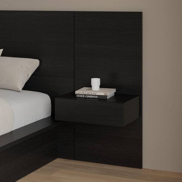 Nexera James 4-Piece Black Composite Queen Size Bedroom Set 404190