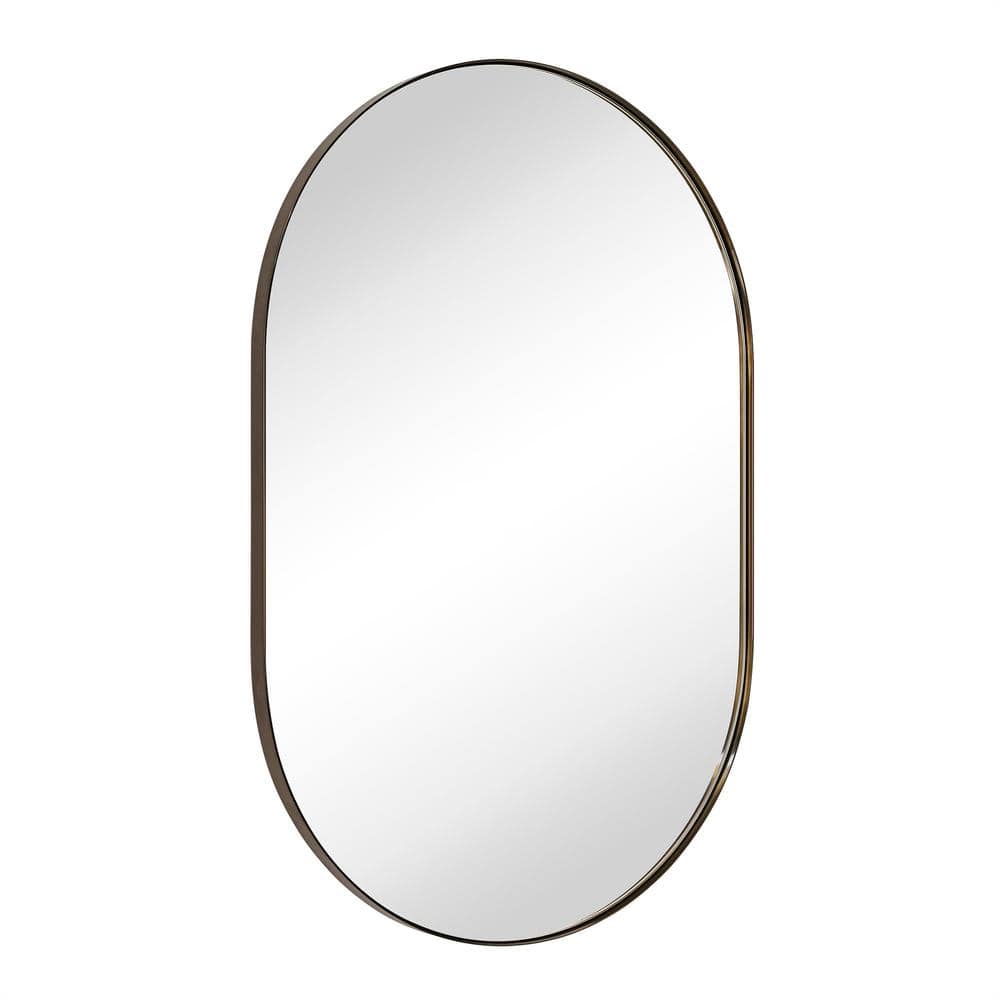 Oba Oil Rubbed Bronze Oval Metal Framed Bathroom Vanity Mirror