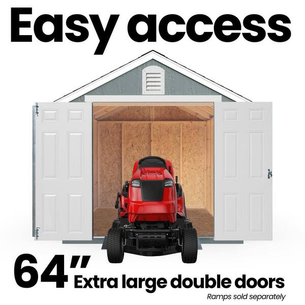 Do-It Yourself Daytona 8 ft. x 10 ft. Severe Weather Rated Wood Storage Shed with Steel Storm Doors (80 sq. ft.)