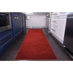 Solid Euro Red 36 in. x 21 ft. Your Choice Length Stair Runner