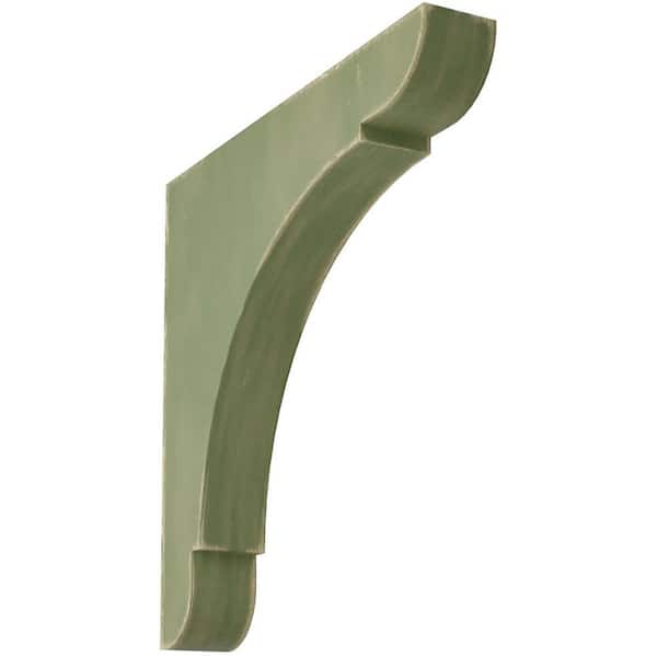 1-3/4 in. x 12 in. x 12 in. Restoration Green Extra Large Olympic Wood Vintage Decor Bracket
