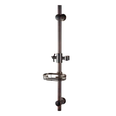28 in. Adjustable Slide Bar Shower Panel Accessory in Oil Rubbed Bronze
