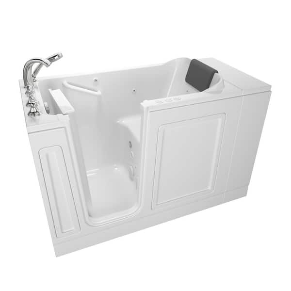 American Standard Acrylic Luxury 48 in. x 28 in. Left Hand Walk-In Whirlpool and Air Bathtub in White