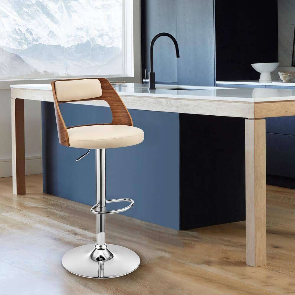 Adjustable height swivel bar on sale stool with back