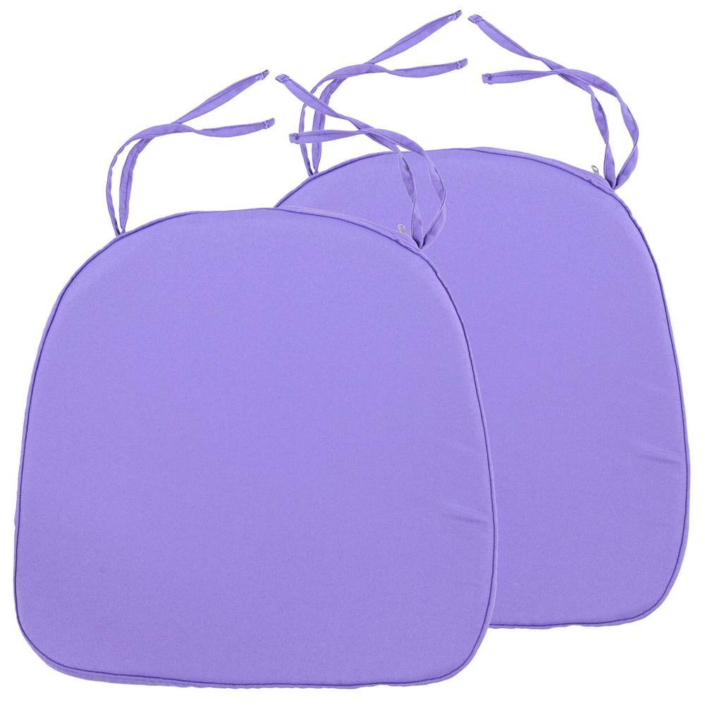 Purple Memory Foam Dining Chair Cushion Pads Set of 2