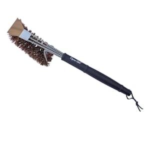 18 in. Grill Brush with Palmyra Bristles and Stainless Steel Scraper