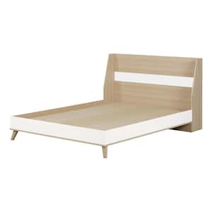 Yodi Soft Elm and Pure White Full Bed