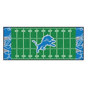 Detroit Lions Football Patterned XFIT Design 2.5 ft. x 6 ft. Field Runner Area Rug