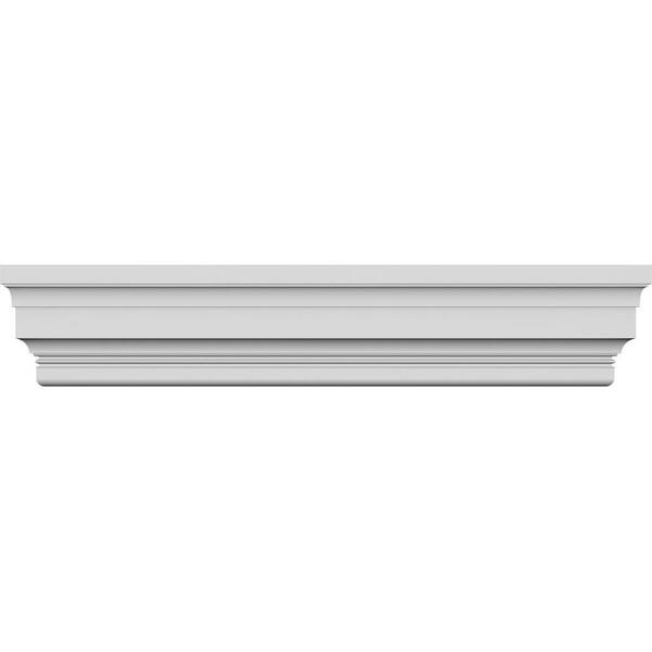 Ekena Millwork 5/8 in. x 177 in. x 11-7/8 in. Polyurethane Standard Crosshead Moulding