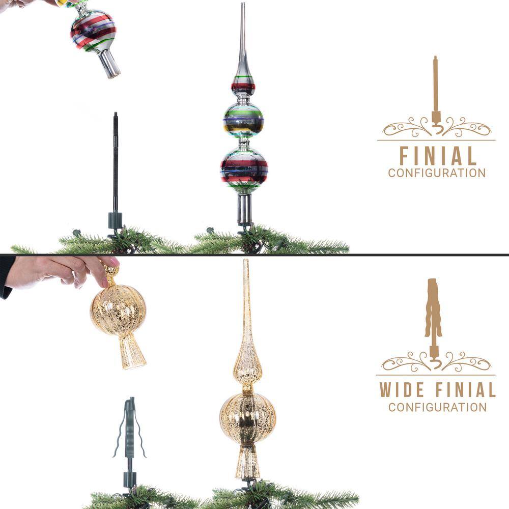 Forest Green Metal Universal Christmas Tree Topper Holder