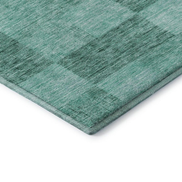 Mayfield Premium Machine Washable Abstract AMF1139 Seafoam 2 ft. x 3 ft. Area Rug