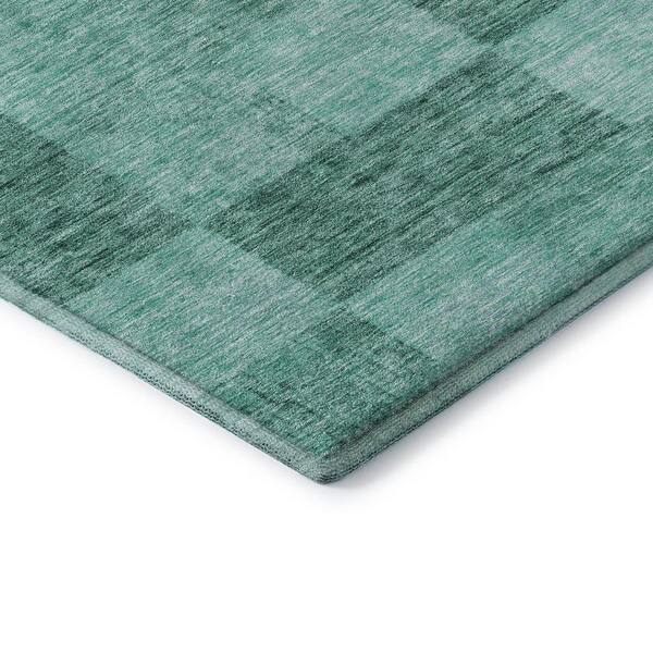 Mayfield Premium Machine Washable Abstract AMF1139 Seafoam 9 ft. x 12 ft. Area Rug
