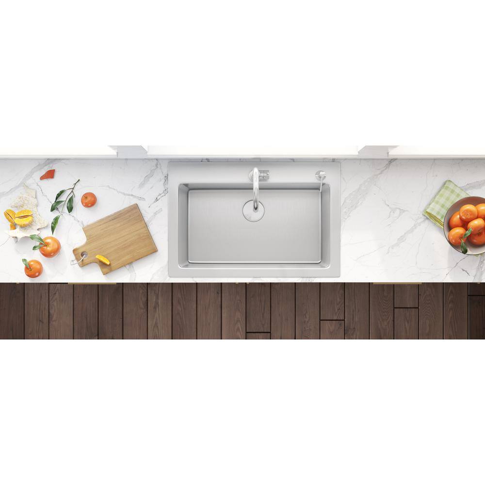 Ruvati 33 x 22 Inch Stainless Steel Drop-In Single Bowl Kitchen Sink