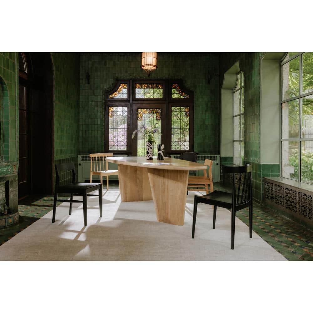 Katerina Black Solid Oak Unique Wood Grain Dining Chair (Set of 2) price history on PriceWatchPro