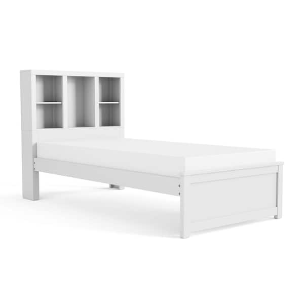 Furniture of America Crescent City White Solid Wood Frame Full Platform ...